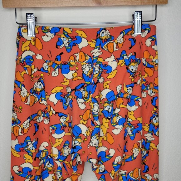 PICK 3 FOR $20 LuLaRoe x Disney Donald Duck Temper Red/Orange O/S Leggings - Picture 2 of 5